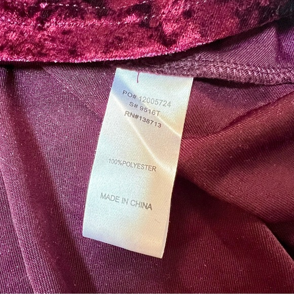 NWOT Doe & Rae Burgundy Flowy Cami Tunic Tank Top - Picture 10 of 11